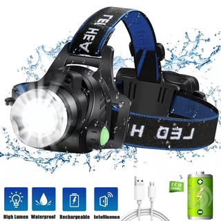 WATERPROOF RECHARGEABLE LED HEADLIGHT /Multifunctional Waterproof Powerful LED Headlamp XPE + COB