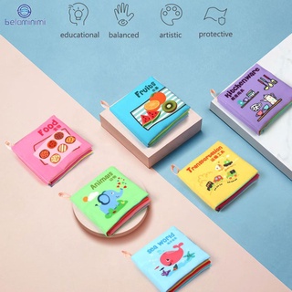 Belaminimi-Baby Toys Infant Baby Book Early Development Cloth Books For Kids Learning Education Activity Books Animal Tails