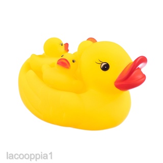 bath toys∋﹉□4pcs Lovely Baby Bath Time Toys Yellow Rubber Squeaky Ducks Ducklings