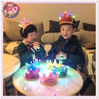 Led Birthday Crown Happy Birthday Hat Led Crown Headband Party Hat Happy Party Needs SP