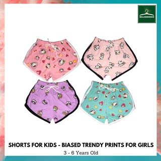 Shorts for Kids - Biased Trendy Prints - Ideal for Girls 3 to 6 Years Old