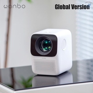 Global Version Wanbo Smart Projector T2 MAX LCD Projector LED Support 1080P Vertical Keystone Correction HDM Interface USB Connection Portable Mini Home Theater Projector
