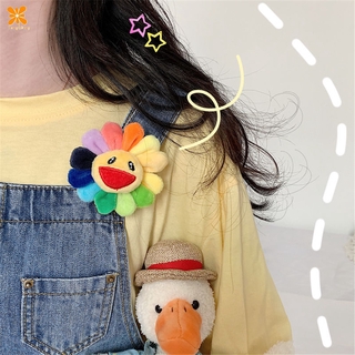 【Any 2 at P99】 Sunflower Plush Brooch Murakami Sun Flower KaiKi Bag Hanging Ornaments Bag Pendant