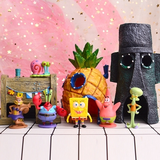 SpongeBob pineapple house cartoon doll fish tank decoration#qc