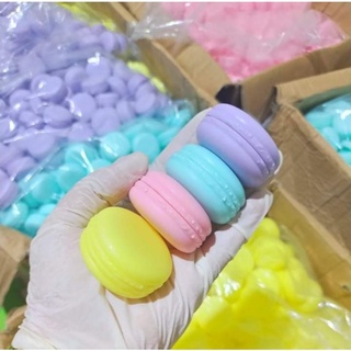 Macaron 10g container (violet, pink and bluegreen)