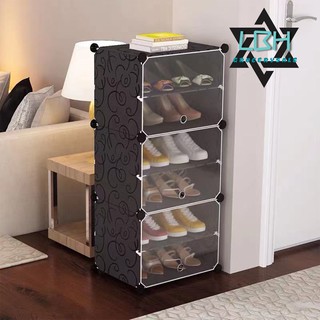 Transparent Shoe Rack Box 3 Layer Dust-Proof Drawer Type Screwless Stackable Cabinet Big Size