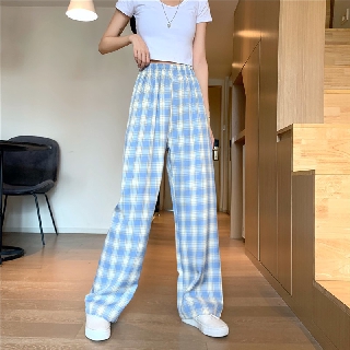 All About Bags Summer Baggy Pants Checkered Lounge Wear Pants Checkered Comfy Pants (7)