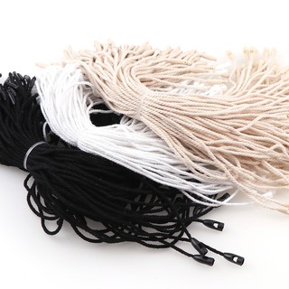 20cm Plastic Tag White Beige Black Hang Tag Polyester Rope String Snap Lock Pin Loop Tie Fasteners