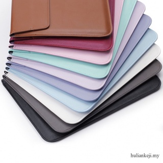 【NEW ARRIVAL】Laptop PU Leather Bag Wallet Sleeve Cover Bag With Stand For MacBook Envelope