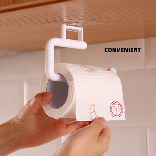1pcs Kitchen Paper Towel Holder Self-adhesive Accessories Under Cabinet Roll Rack Tissue Hanger Stor