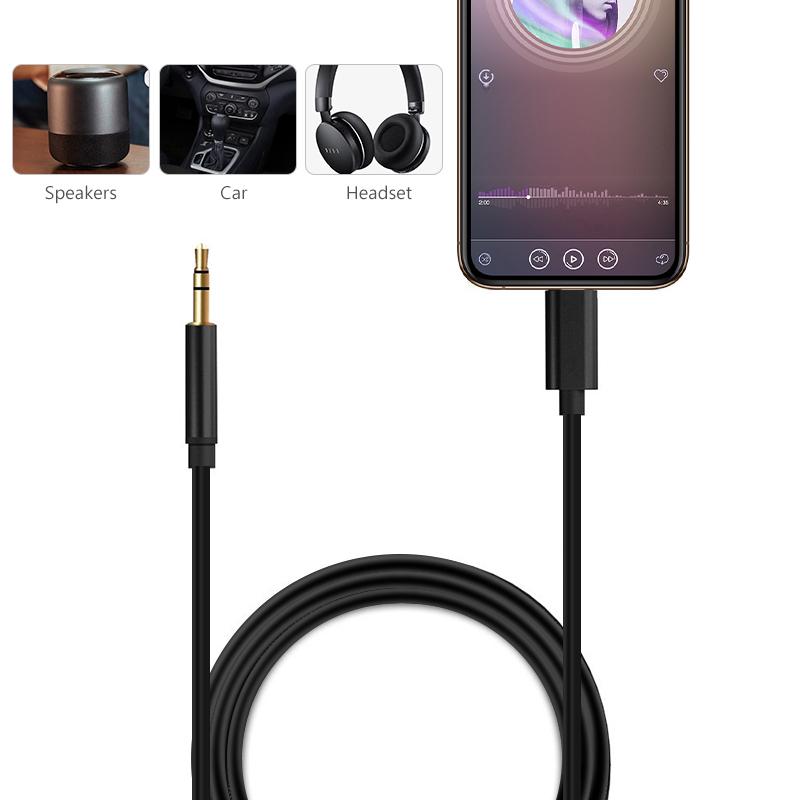 Lighting To 3.5mm Jack Aux Cable Cord For iPhone XS Max XR 7 8 6S 6Plus Earphone Car Converter (4)