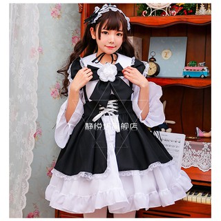 Cute Girl Gothic Lolita Cosplay vampire Cafe Maid Maid Dress (4)