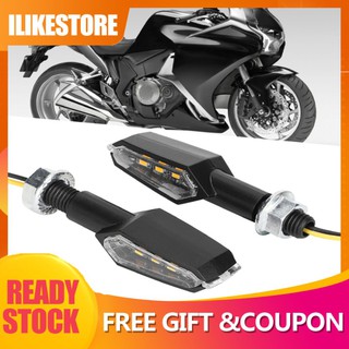 Ilikestore Motorcycle Double-Sided LED Turn Signal Indicator Light Lamp Accessory Fit for Kawasaki