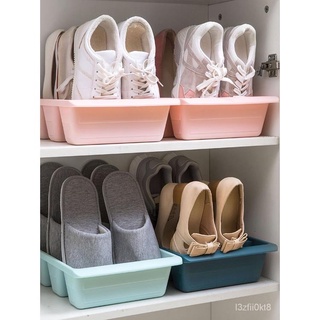 Boxes✉◈♛Shoe Cabinet Three-Dimensional Shoe Box Plastic Shoes Storage Box Multi-Layer Space Saving S
