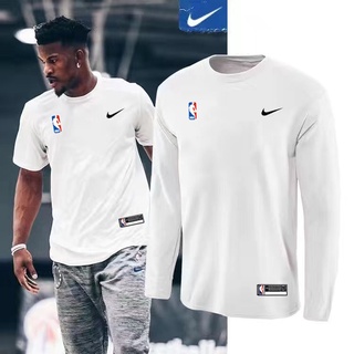 [Basketball Training Suit] [Seckill Style] NBA Long-Sleeved Men's Basketball Sports Running Warm-Up Base Round Neck T-Shirt (1)