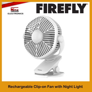 Firefly FEL811 Rechargeable Clip-on Fan with Night Light