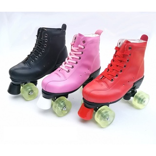 Double-row roller skates for adult men and women four-wheel roller skates flash roller skating rink special skate shoes (1)