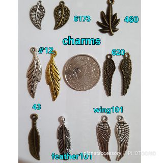 Charms/ wing/leaf (metal findings)