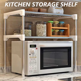 Kitchen Organizer Shelf Microwave Oven Stand Shelf Rack Standing Countertop Stainless Steel Kitchen