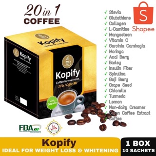 20 in 1 Kopify Slimming and Whitening Coffee