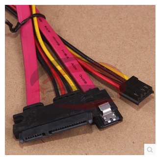 7pin + 15pin hard disk connected data cable SATA 22P to 7p + 15p hard disk cable floppy drive small 4P power supply