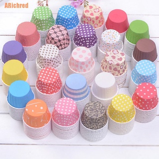 （ARichred）Random 100 pcs Cupcake Liner Baking Cups Cupcake Mold Paper Muffin Cases Cake Decorating Tools