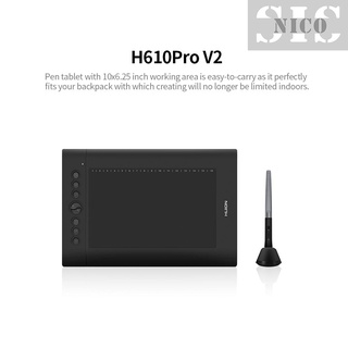 Sis Huion USB Graphics Drawing Tablet Upgraded H610 PRO V2 Pad Art Digital Handwriting Drawing Board with Battery-free Pen (8)