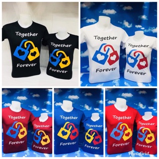 Couple T-shirt TOGETHER & FOREVER Free size (S-M)
