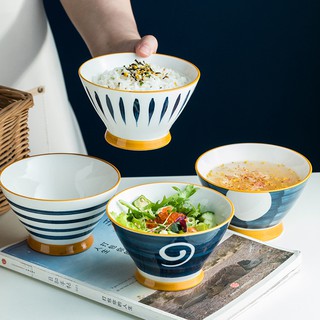 Dailyhome Japanese Rice Bowl Ceramic Soup Ramen Deep Bowl
