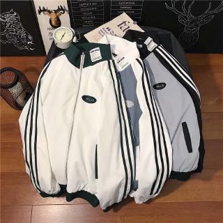 Men's Fashionable Stripe Baseball Jacket (1)