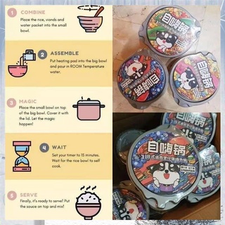 ☊☋【Available】CLFOOD Korea and Taiwan's No.1 Self-Heating 15 Minutes Instant Rice Bowl HotPot Meal (Z