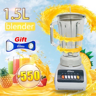 white✺۞✵CASSIUS Blender with 1.5L Glass Jug (White) 300W Multi-Functional Juicer