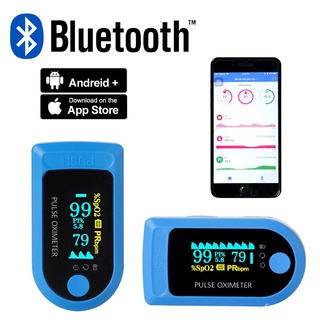 Bluetooth fingertip pulse oximeter spo2 health monitor digital blood oxygen saturation pr pi finger