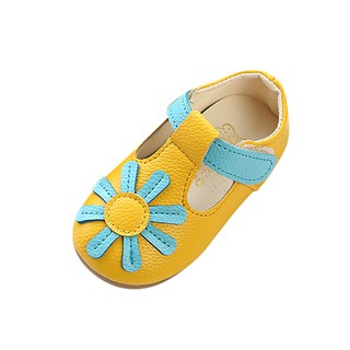 Children Kids Girls Floral Non-Slip Sneaker Leather Pricness Casual Single Shoes (2)