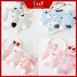 5 Pairs Newborn Baby Kid Toddler’s Cute Cartoon Booties Anklet Socks (1)
