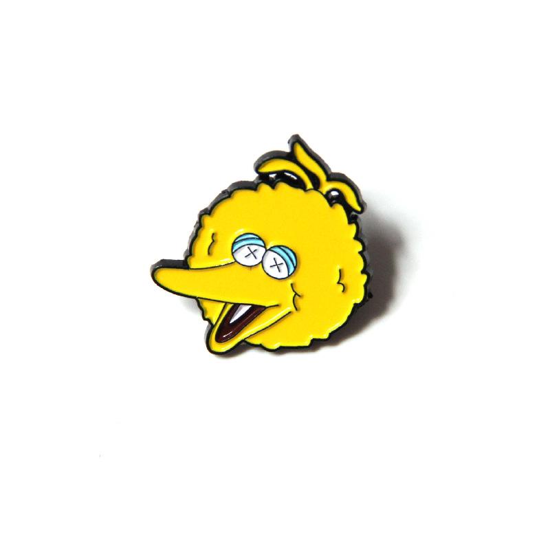 fashion KAWS Sesame Street Elmo Cookie Monster Pin Badge Brooch (4)