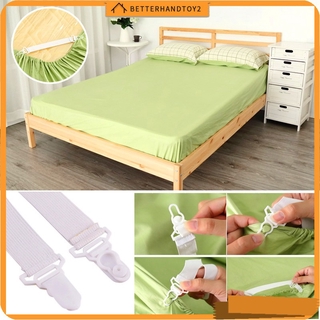 4 pcs/set Bed Sheet Mattress Grippers Clip Holder Fasteners Elastic Set