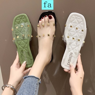 Sandals And Slippers Women's Summer 2021 New Outer Wear Slippers Korean Version Of The Transparent R