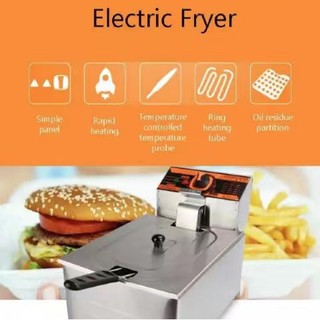 Fujianmeimei Electric Deep Fryer Commercial Household Kitchen Frying Machine Deep Frying Pan 6L 2.5K