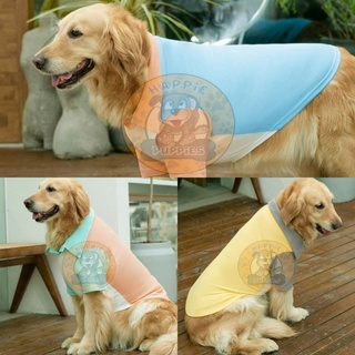 Two-Tone Honeycomb Pet Polo Shirt for Big Large Breed Dogs Pet Costume Tshirt Dress Polo