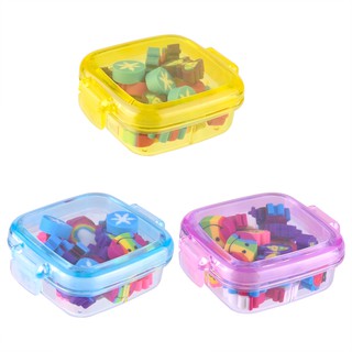 KUUQA 1 Box Random Color Various Shape Cute Rubber Eraser For Kid Gifts (1)