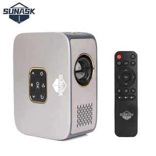SUNASK Projector Portable Rechargeable Mini LED Projector With Remote Control Projector