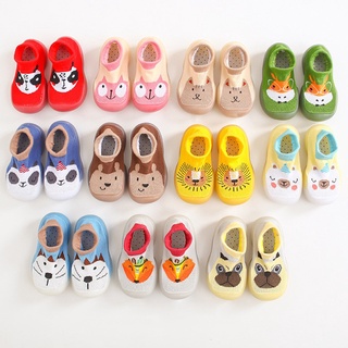Baby Cartoon Rubber Socks Shoes Anti-slip Infant Indoor Breathable Soft-soled Shoes Toddler First Walkers