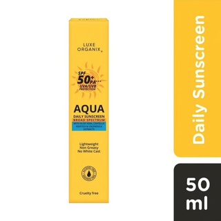 ◙™Luxe Organix SPF 50+ PA*** UVA/UVB Protection Aqua Daily Sunscreen 50ml