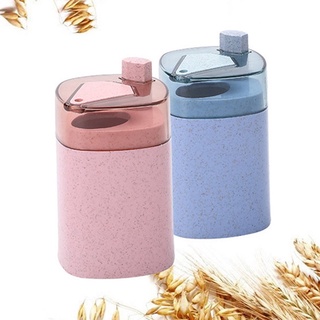 Abandon Household Toothpick Dispenser Automatic Toothpick Holder Container Wheat Straw