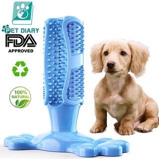 Dog Rubber Teether Toothbrush Pet Mint Chew Toys Brushing Puppy Teething Brush Doggy Pets Oral Care