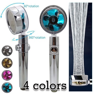 【 READY STOCK 】304 Turbocharged Shower Head Hand-held Household One-key Water Stop Magic Water Line