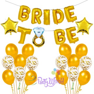 Partyworld set bride to be Star confetti gold
