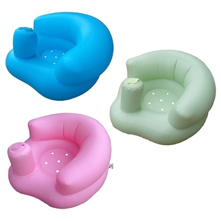◎Portable Baby Learning Seat Inflatable Bath Chair PVC Sofa Shower Stool for Playing Eating Bathing