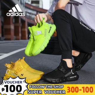 New Adidas Clover Joint Running Shoes Men's Shoes Sports Shoes Casual Breathable Mesh Shoes High-top Laces Fluorescent Color Fashion Women's Shoes Lightweight Sneakers 36-46